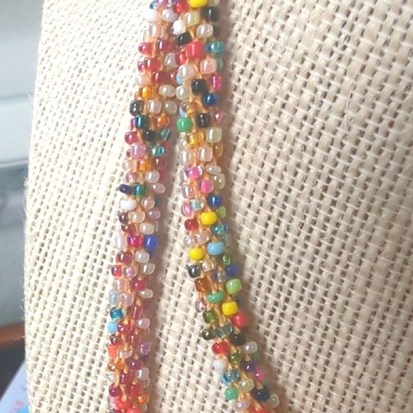 VTG 1920S,  30S STRING OF TINY BEADS 17in HANDMADE NECKLACE  - Picture 4 of 5